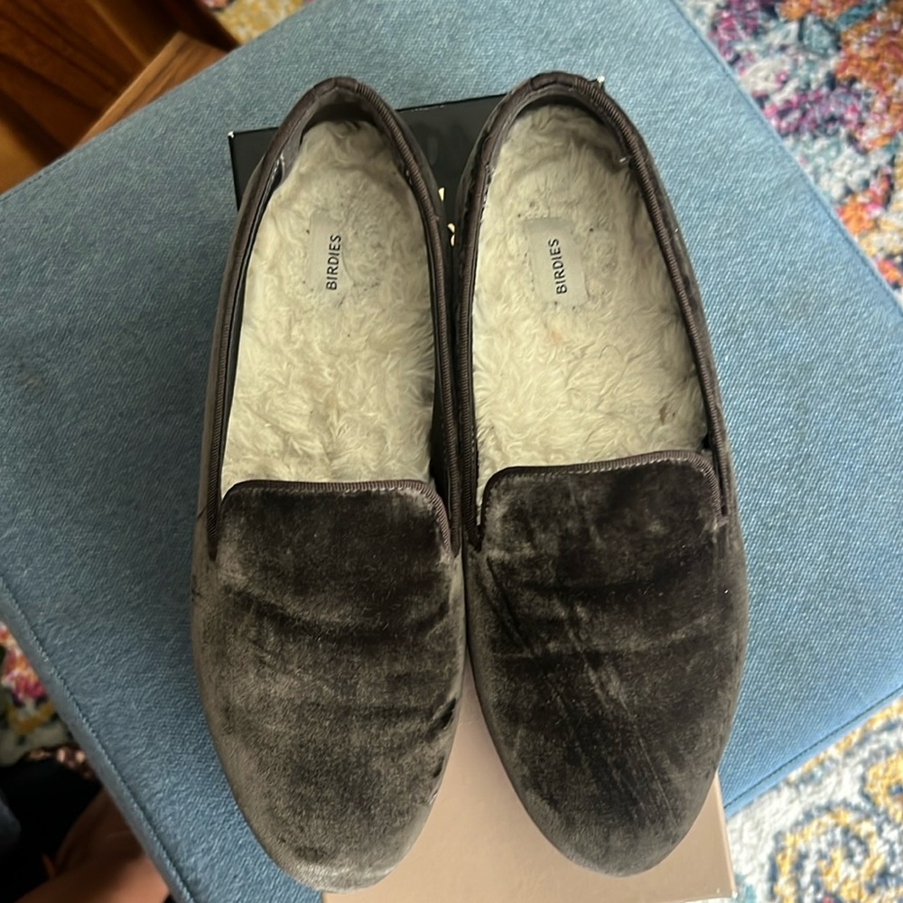 Birdies Sherpa lined loafers size 7